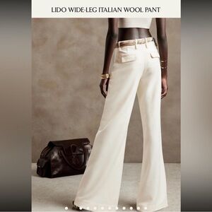 NWT Banana Republic Lido Wide Leg Pant Off White